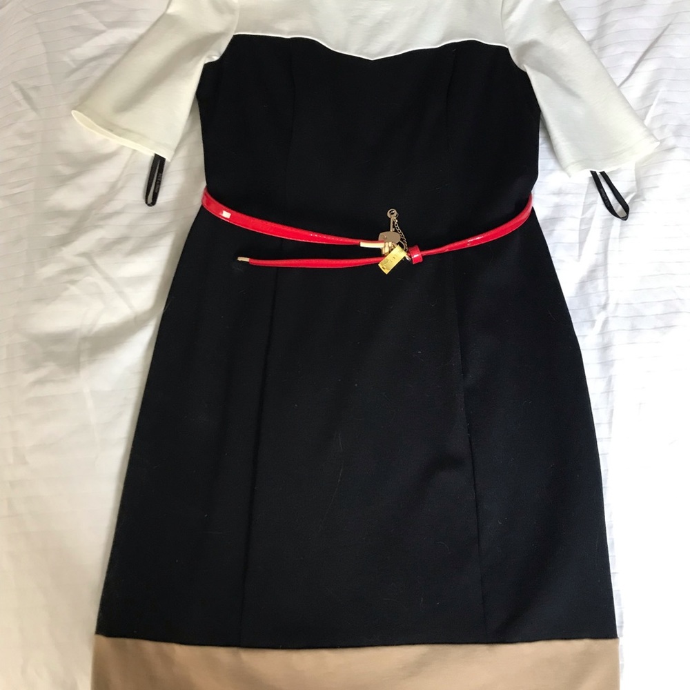 Color block dress by Nue w Charm Belt